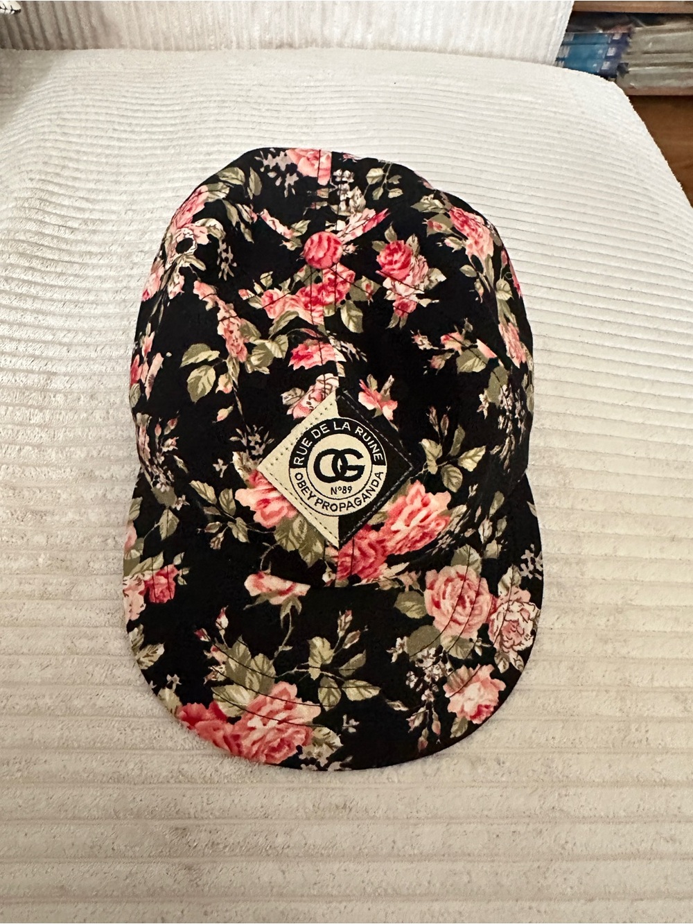 Vintage floral OBEY six panel hat